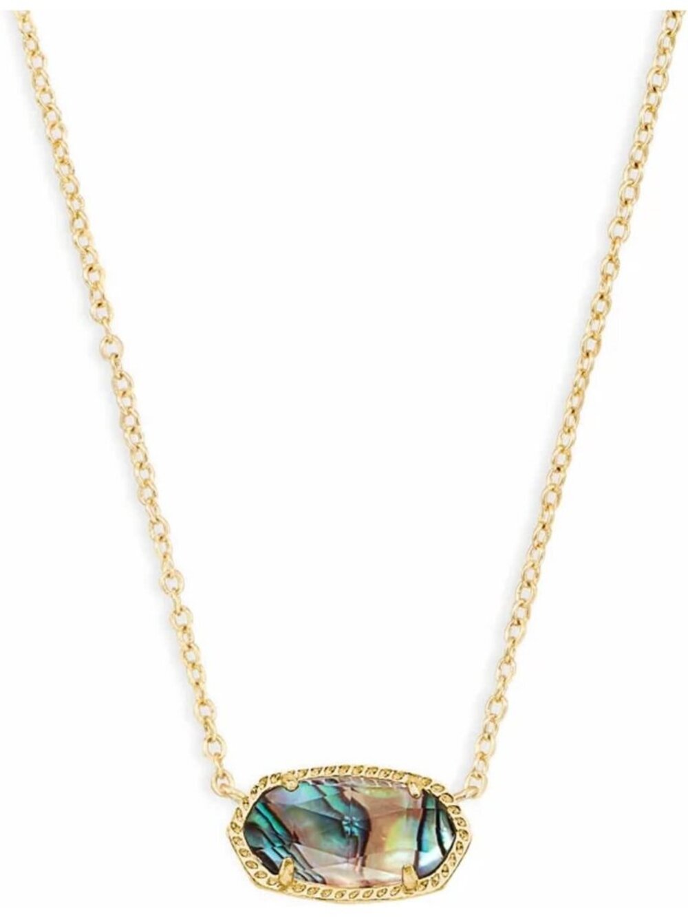 Women's GOLD ABALONE SHELL Curb Scott Elisa Fashion Jewellery Pendant Necklaces